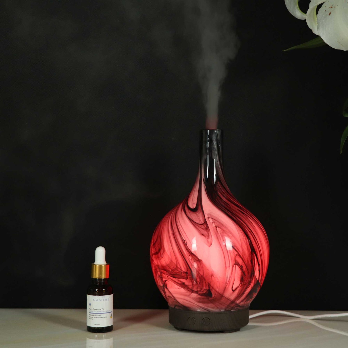 Essential Oil Aroma Diffuser - 100ml Glass Marble Aromatherapy Mist Humidifier-1